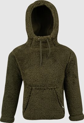 Jack Pyke Junior Sherpa Fleece Hoodie Dark Olive